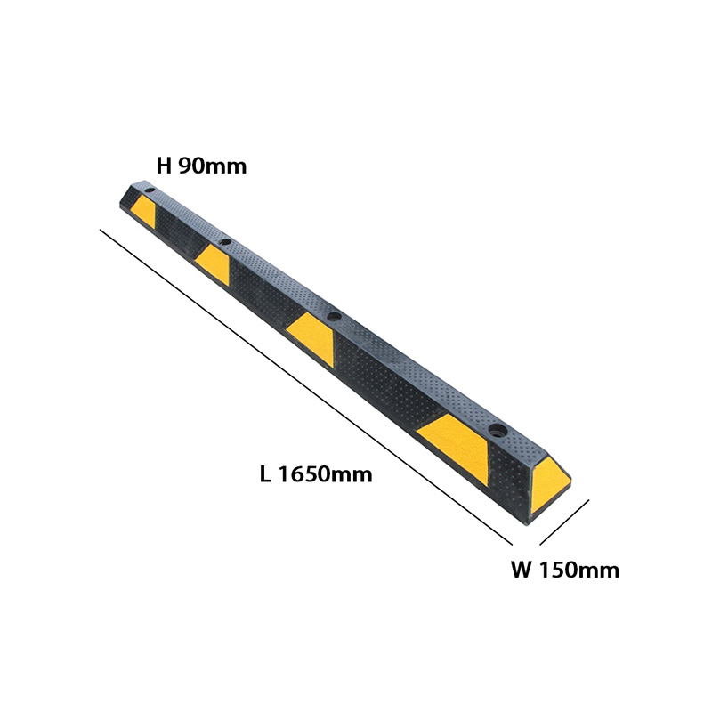 Сверхпрочный резиновый парковочный блок, колесоотбойник со светоотражающими полосками для автомобилей, грузовиков, фургонов и прицепов