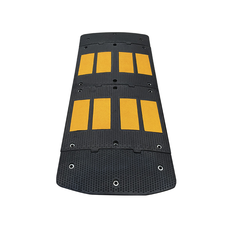Сверхпрочный модульный резиновый лежачий полицейский, светоотражающие желтые полосы безопасности, успокоительные дорожные знаки, необходимые на парковке