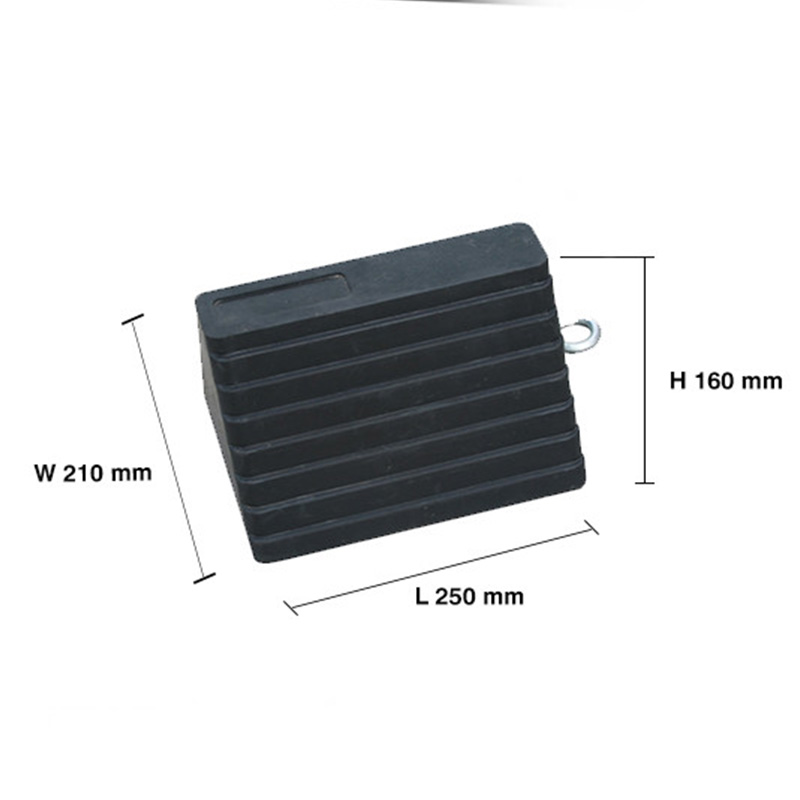 Сверхпрочный резиновый противооткатный упор для колес с гребнями, нескользящий защитный клин для грузовиков и трейлеров