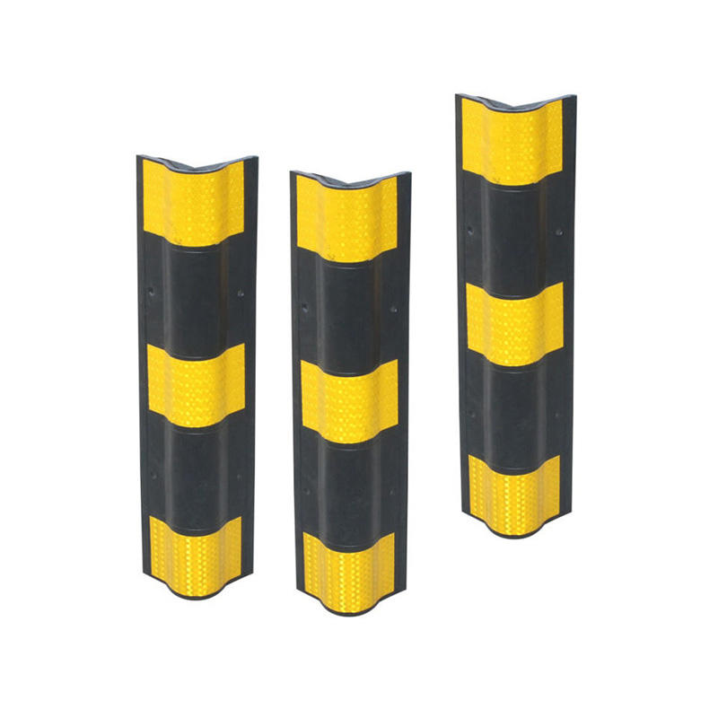 Черно-желтая амортизационная прочная резиновая угловая защита для парковочной площадки 